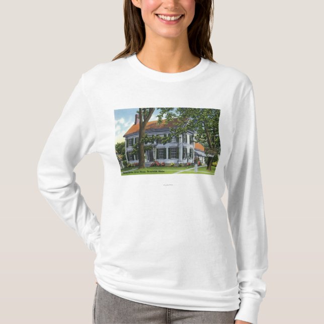 Camiseta Vista exterior da casa de Harriet Beecher Stowe (Frente)