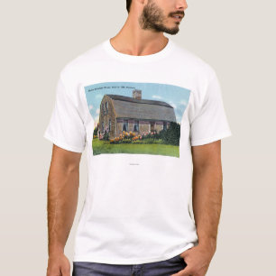 Camiseta Vista exterior da casa de Myles Standish
