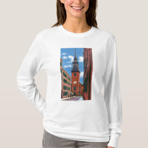 Camiseta Vista exterior da igreja norte velha