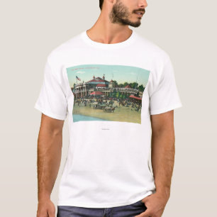 Camiseta Vista exterior da praia de HouseLong do banho, CA