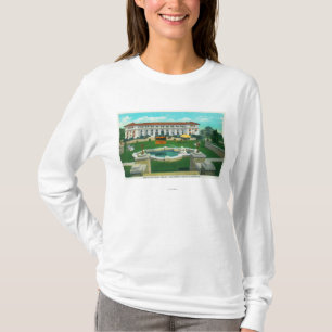 Camiseta Vista exterior do bungalow novo da pensão de