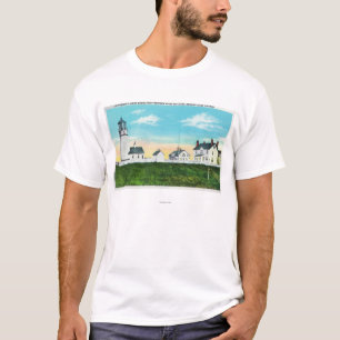 Camiseta Vista exterior do cabo Blanco LighthouseCoast