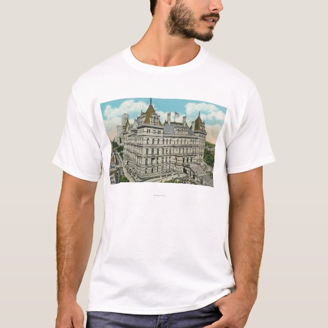 Camiseta Vista exterior do Capitólio e do escritório do (Frente)