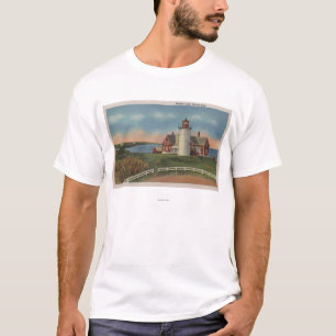 Camiseta Vista exterior do farol de Nobska