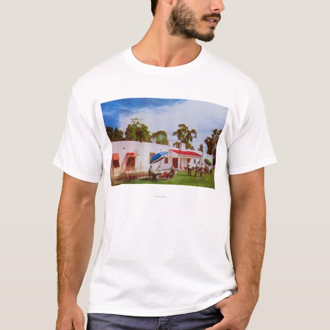Camiseta Vista exterior do golfe & do país do Los Serranos (Frente)