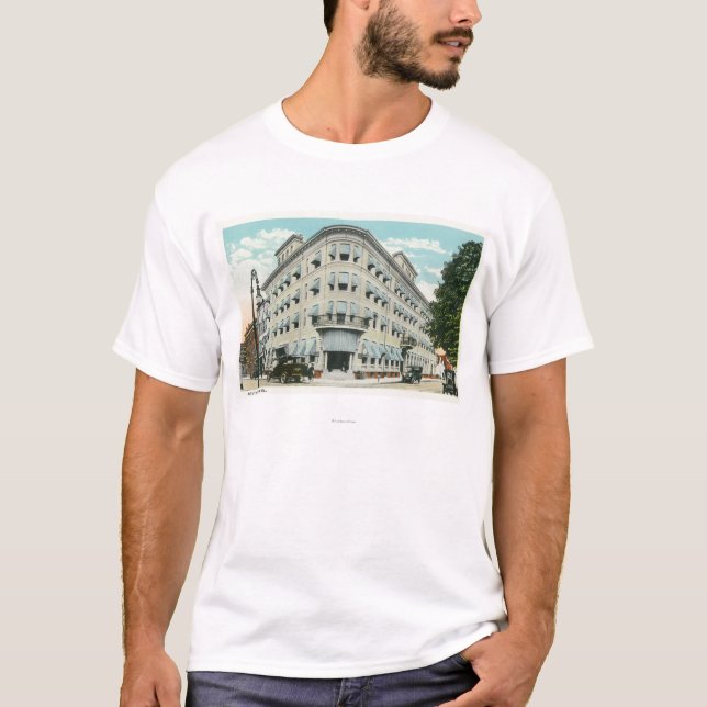 Camiseta Vista exterior do hotel de Stuyvesant (Frente)