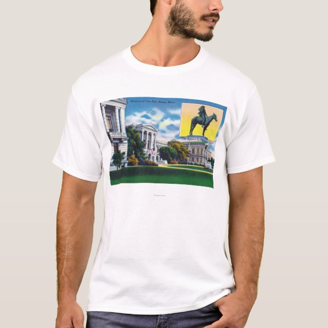 Camiseta Vista exterior do museu de belas artes (Frente)