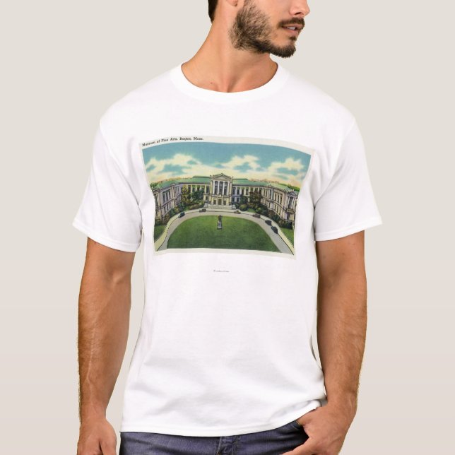 Camiseta Vista exterior do museu de belas artes # 2 (Frente)