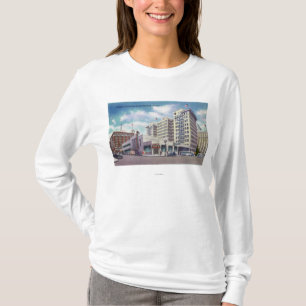 Camiseta Vista exterior do ônibus da central de Portland