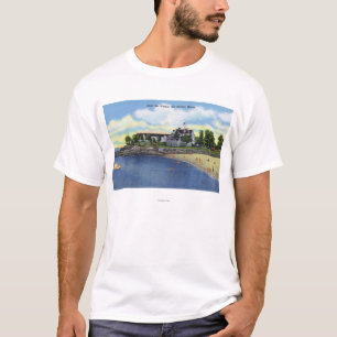 Camiseta Vista exterior do porto do bar do hotel