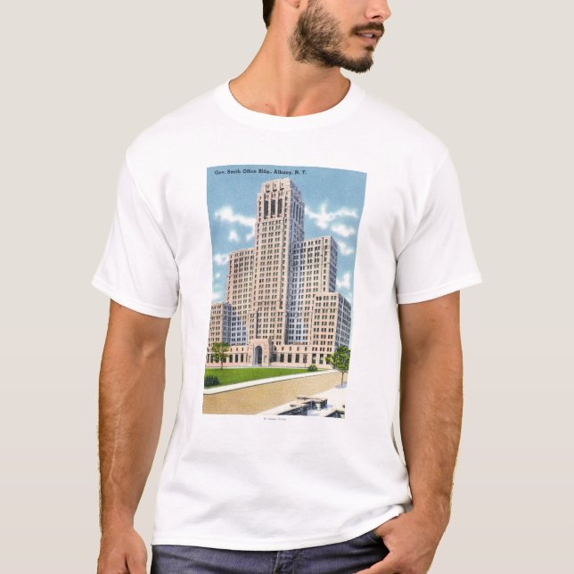 Camiseta Vista exterior do prédio de escritórios do Gov (Frente)