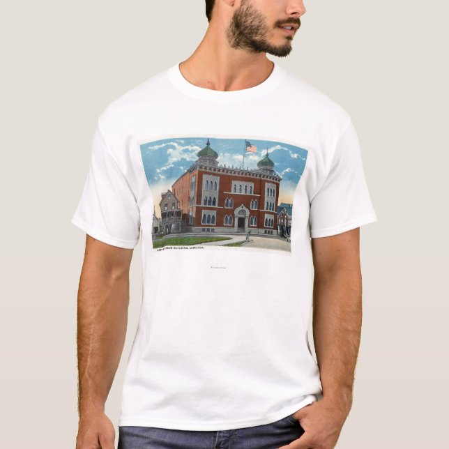 Camiseta Vista exterior do templo de Kora, santuário (Frente)