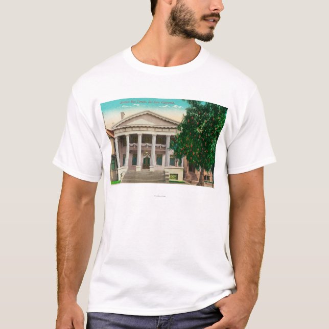 Camiseta Vista exterior do templo escocês do rito (Frente)