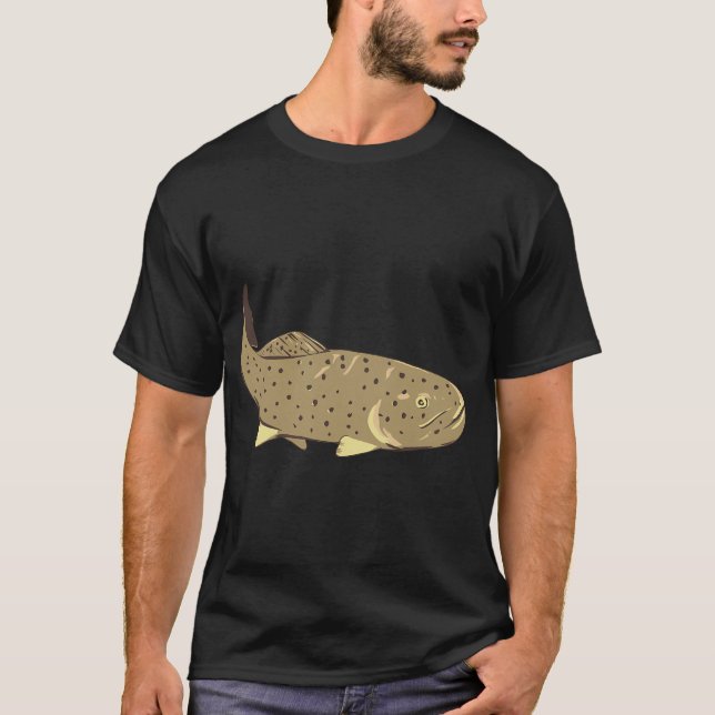 Camiseta Vista frontal da truta Apache WPA Art (Frente)