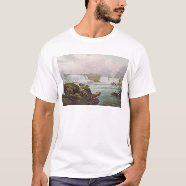 Camiseta Vista geral de Niagara Falls do lado canadense (Frente)
