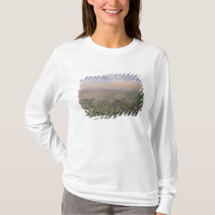 Camiseta Vista geral de Paris de um balão de ar quente