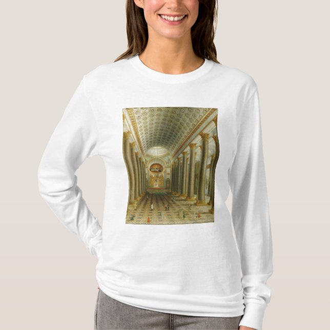 Camiseta Vista interior da catedral de Kazan (Frente)