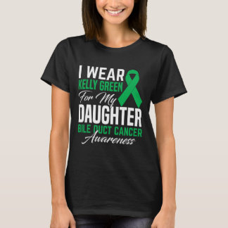 Camiseta Vista Kelly Green Para O Meu Cancer De Duto Biliar