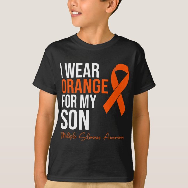 Camiseta Vista Laranja Para Meu Filho Sra. Warrior Multiple (Frente)
