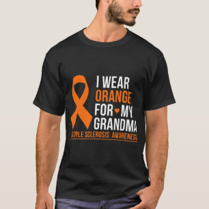 Camiseta Vista Laranja Para Minha Avó Esclerose Múltipla Sr