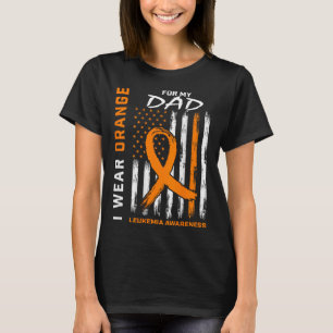 Camiseta Vista Laranja Para Minha Consciência Da Leucemia P