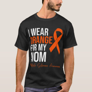 Camiseta Vista Laranja Para Minha Mãe Sra. Warrior Múltiplo