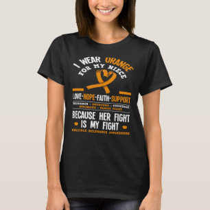 Camiseta Vista Laranja Para Minha sobrinha Sra. Multiple Sc