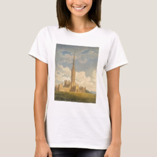 Camiseta Vista noroeste da abadia de Fonthill (w/c no