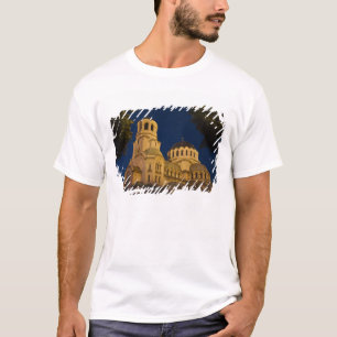 Camiseta Vista noturna da Catedral de Alexander Nevski