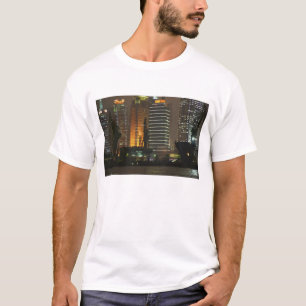 Camiseta Vista noturna de destaque em Pudong New Area por