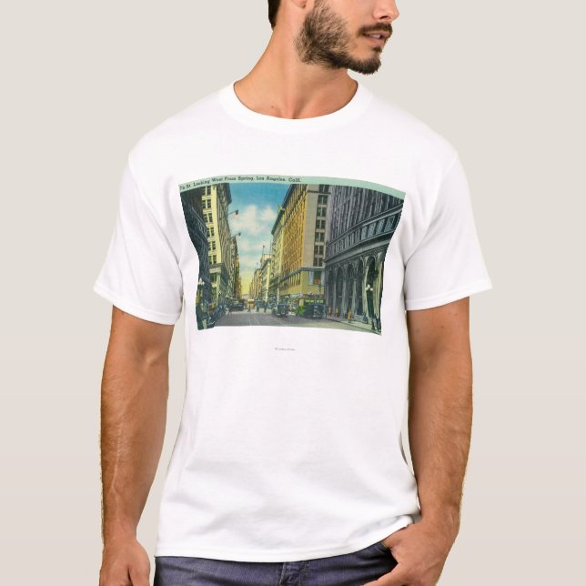 Camiseta Vista ocidental da 7a rua da rua do primavera (Frente)
