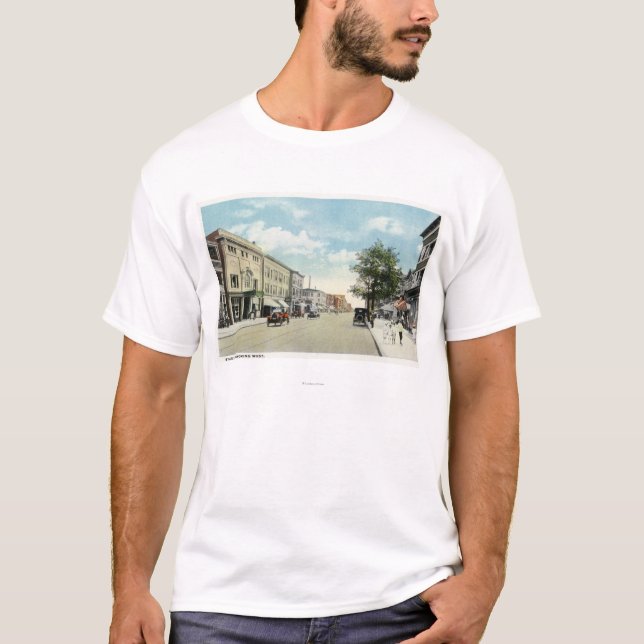 Camiseta Vista ocidental da rua do estado (Frente)
