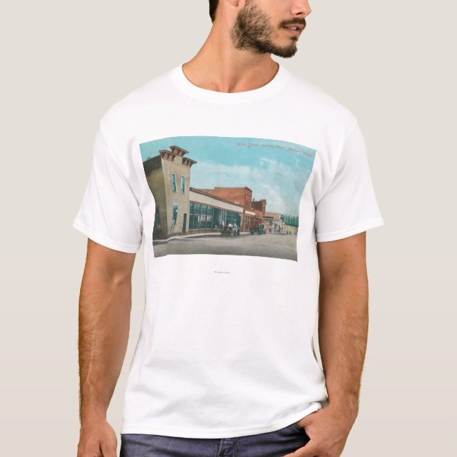 Camiseta Vista ocidental da rua principal (Frente)