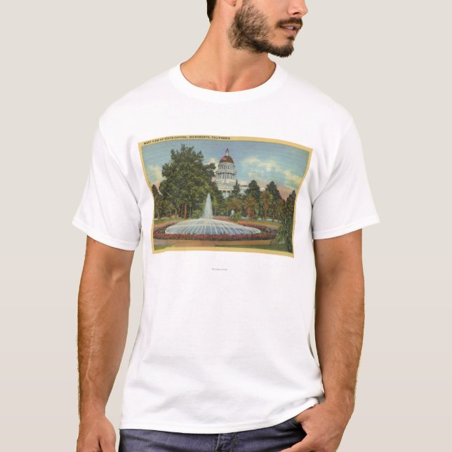 Camiseta Vista ocidental do Capitólio do estado (Frente)