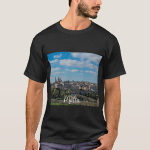 Camiseta Vista panorâmica da antiga cidade de La Valetta, e