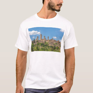 Camiseta Vista panorâmica de San Gimignano Toscana Itália