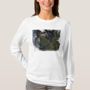 Camiseta Vista por satélite da Europa Norte