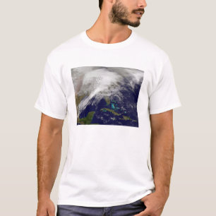 Camiseta Vista por satélite de uma enorme tempestade de inv