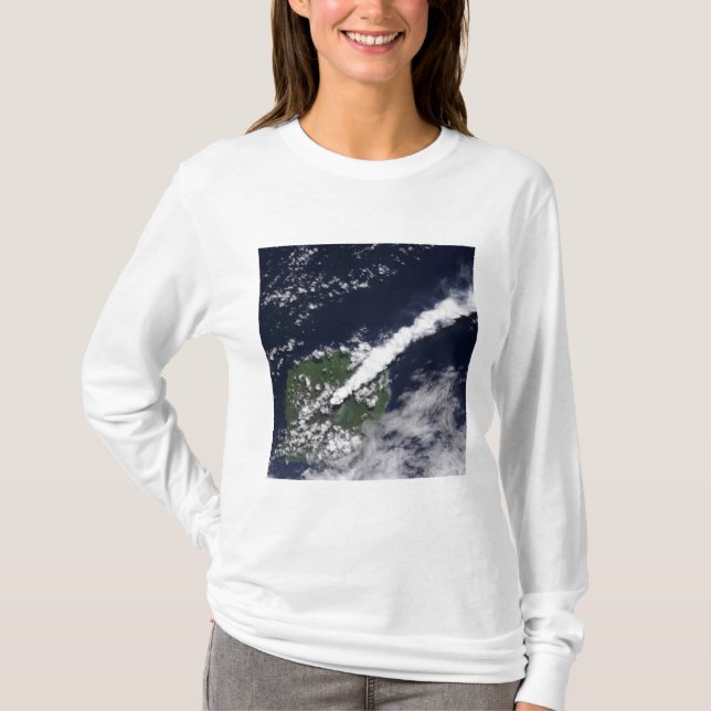 Camiseta Vista por satélite de uma espessa e rica em vapor (Frente)
