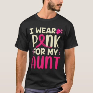Camiseta Vista Rosa Para Minha Tia, Minha Tia, Cancer De Ma