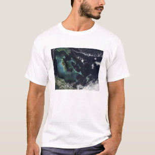 Camiseta Vista satélite das ilhas de Bahama
