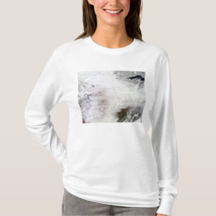 Camiseta Vista satélite de uma tempestade maciça do inver