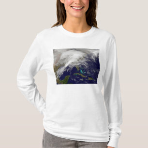 Camiseta Vista satélite de uma tempestade maciça do inver