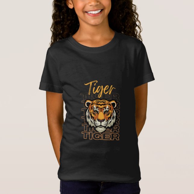 Camiseta Vista seu animal selvagem favorito, TIGER (Frente)