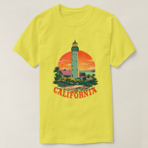 Camiseta Vista Sunset do Farol da Califórnia