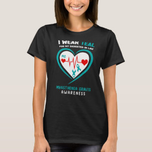 Camiseta Vista Teal Para Minha Filha Na Lei Myasenia Gravis
