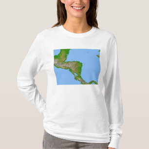 Camiseta Vista topográfica de América Central