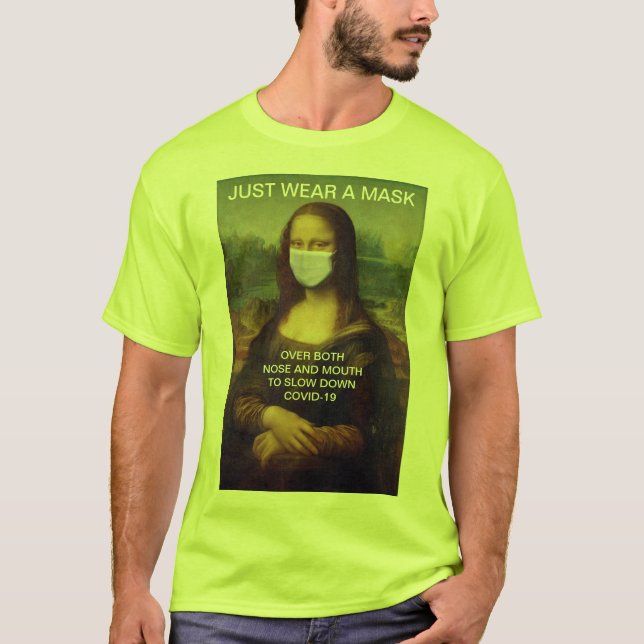 Camiseta VISTA UMA MÁSCARA Visibilidade Alta Mona Lisa (Frente)