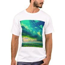 Vista verde de inverno das nuvens