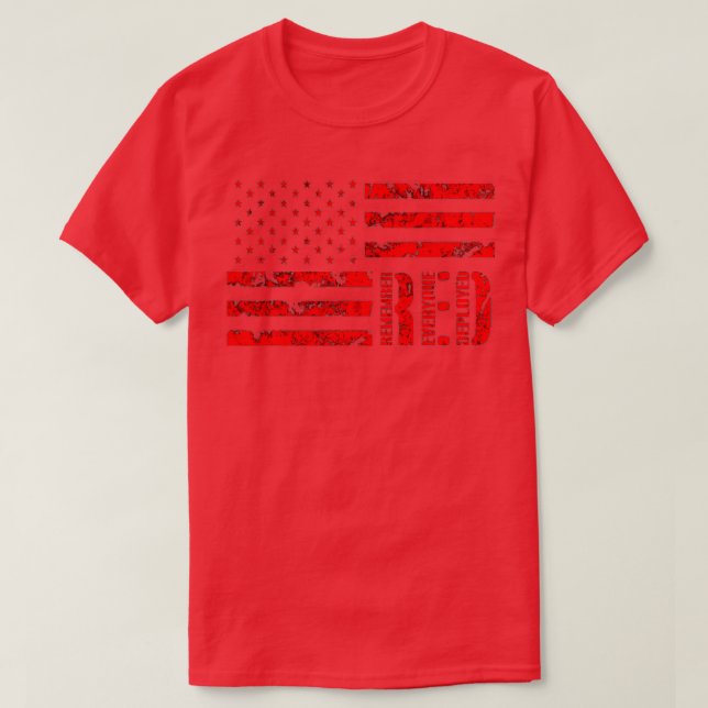 Camiseta Vista Vermelho Às Sextas-Feiras Veteranos Militare (Frente do Design)